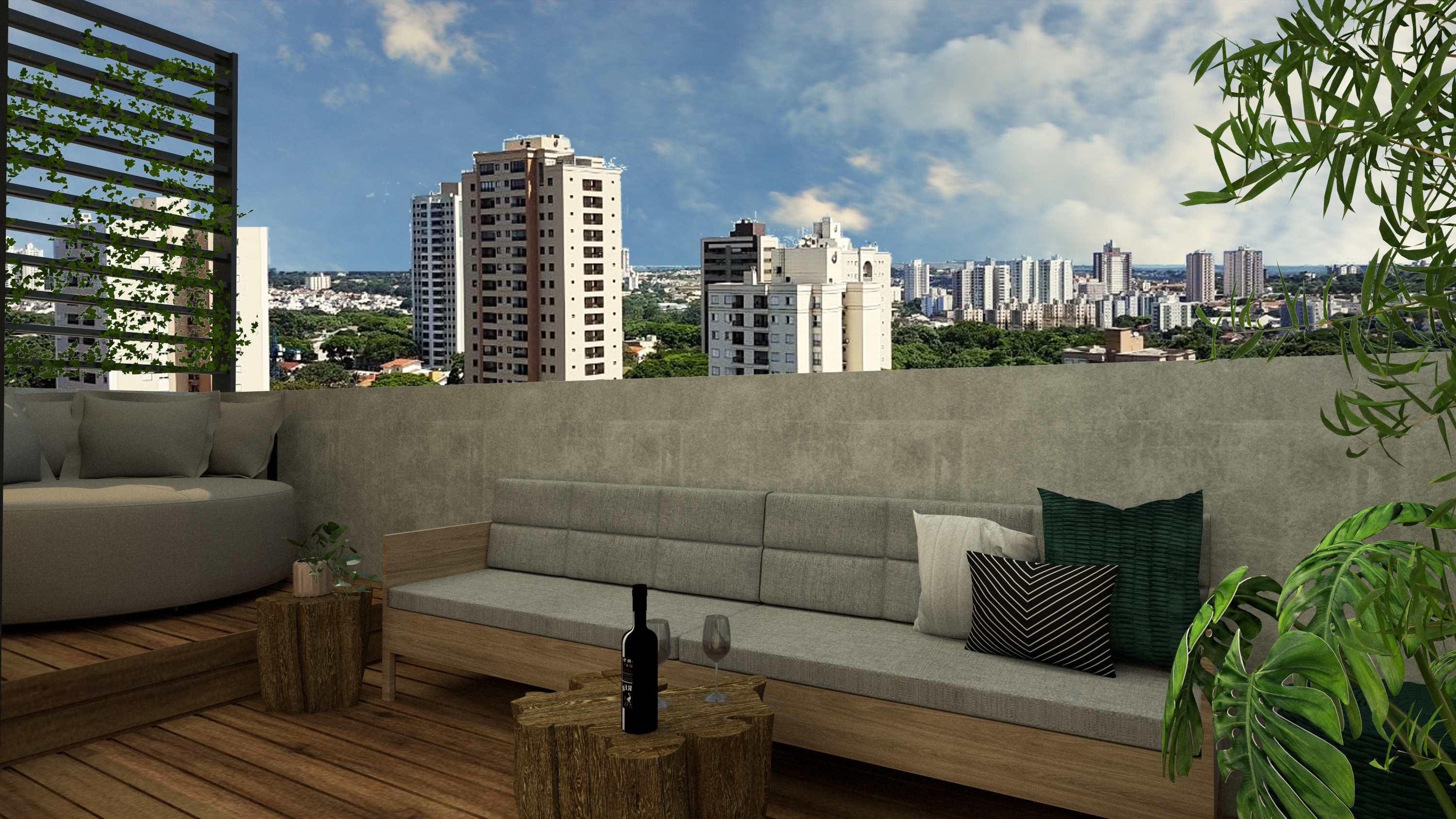 Rooftop com área de descanso